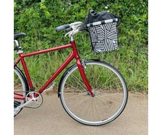 Kita Krepšys ant vairo Bikebasket juodas su spalvotais taškais 350x280x260 mm 15L