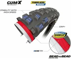 MICHELIN TIRE DH34 BIKE PARK 29X2.40 PERFORMANCE LINE WIRE TLR (183876)