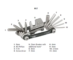 Mini įrankių rinkinys Crankbrothers Multi 17 juodas