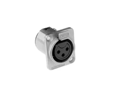 Amphenol AC3FDZ XLR 3 pin lizdas, lituojamas nikeliuotas