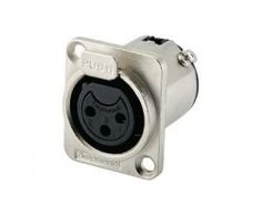 Amphenol AC3FDZ XLR 3 pin lizdas, lituojamas nikeliuotas