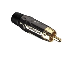 Amphenol ACPL-CBK RCA jungtis juodas chromas