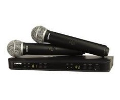 Shure BLX288E/B58-K14 dviguba belaide mikrofono sistema su rankiniais mikrofonais