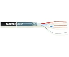 Tasker C287 2x2x24 kabelis (juoda)