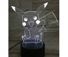 Lempa 3D Led Pokemon Pikachu