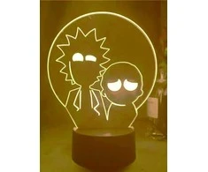 Lempa 3D Led Rick and Morty