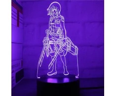 Vaikiškas šviestuvas 3D Led Attack on titan