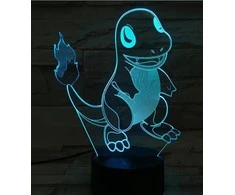 Vaikiškas šviestuvas 3D Led Pokemon