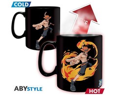 ABYstyle ONE PIECE Puodelis - Luffy &amp; Ace | Reaguojantis į karštį 460 ml