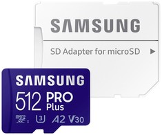 Atminties kortelė Samsung PRO Plus microSD 512 GB (2021), Mėlynos spalvos