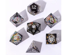 Captured Magic Sharp Edge RPG Resin Dice Set - Galactic Dust