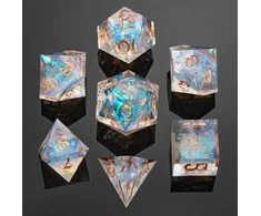 Captured Magic Sharp Edge RPG Resin Dice Set - Opal