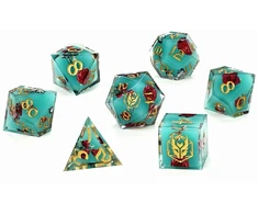 Captured Magic Sharp Edge RPG Resin Dice Set - Meadow Magic