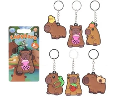 Capybara – PVC raktų pakabukas (6 vnt., įvairių modelių)