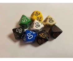 Chessex d10 (00-90) kauliukas (1 Vnt)