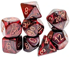 Chessex Lustrous Gothic/Copper Lab Polyhedral 7-Die Set