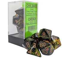 Chessex Polyhedral Deep Forest/auksinis 7-Die Set