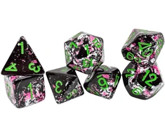 Chessex Polyhedral Paintball/žalias 7-Die Set