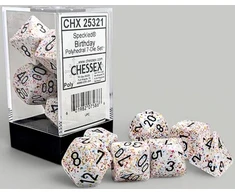 Chessex Polyhedral Speckled Birthday/juodas 7-Die Set