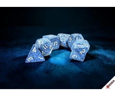 Chessex Polyhedral Speckled Ocean Stone/baltas 7-Die Set