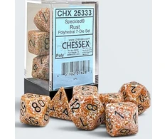 Chessex Polyhedral Speckled Rust/juodas 7-Die Set