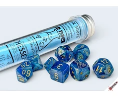 Chessex Shimmer Aqueous/Gold Lab Polyhedral 7-Die Set