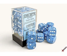 Chessex Speckled Ocean Stone 16mm d6 Dice Block (12 dice)
