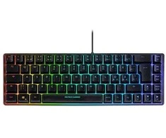 Klaviatūra Klavitūra DELTACO GAMING, US išdėstymas, Mini RGB membraninė, pusiau permatoma, juoda / 4222268 / GAM-158-US
