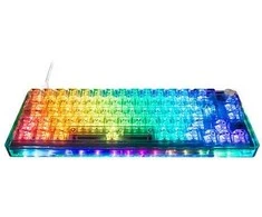 Mechaninė DELTACO GAMING klaviatūra,US išdėstymas, permatoma, RGB / 4222267 / GAM-160-T-US
