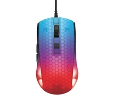 Deltacoimp Pusiau permatoma DELTACO GAMING žaidimų pelė, DM310, RGB, itin lengva, juoda / GAM-144