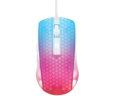 Pusiau permatoma DELTACO GAMING pelė, RGB, itin lengva, balta / GAM-144-W