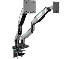Diablo Chairs Diablo dvigubas monitoriaus laikiklis 49 colių ekranams | Pilka-juoda RGB X-Arm Dual