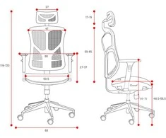 Ergonominė kėdė Diablo V-Basic Normal Ergonomic Chair, Rudos spalvos