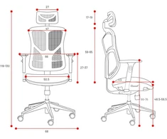 Ergonominė kėdė Diablo V-Basic Normal Ergonomic Chair, Baltos spalvos