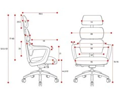 Diablo Chairs Diablo V-Modular Shadow Pilkas ergonominė kėdė