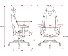Diablo Chairs Diablo X-Eye 2.0 Normal Size Soft Juodas ergonominė kėdė