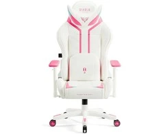 Diablo Chairs Diablo X-Ray 2.0 Normal Size Baltas-Rožinė ergonominė kėdė