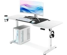 Diablo Chairs Diablo X-Tension 1400 Baltas elektra reguliuojamas Žaidimų Stalas | 1400 x 600 x 1170 mm
