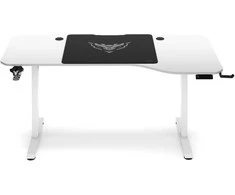 Diablo Chairs Diablo X-Tension 1600 Baltas elektra reguliuojamas Žaidimų Stalas | 1600 x 600 x 1170 mm