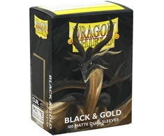 Dragon Shield Sleeves - Matte Standard size - Juodas &amp; Gold (100 Sleeves)