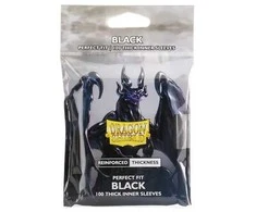 Dragon Shield Thick Clear Sleeves – Perfect Fit Juodas (100 vnt.)