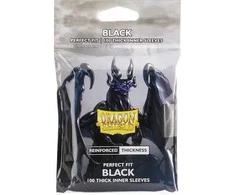 Dragon Shield Thick Clear Sleeves – Perfect Fit Juodas (100 vnt.)