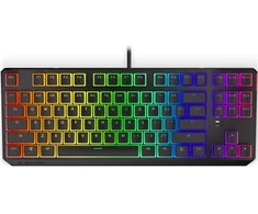 Endorfy Thock TKL belaidė mechaninė klaviatūra su RGB Pudding Edtion (US, Kailh Raudona Switch)