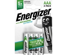 Energizer EXTREME Recharge AAA-HR03 800mAh pakraunamos baterijos (4 vnt)