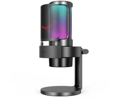 FIFINE Ampligame A8 laidinis mikrofonas su RGB apšvietimu | USB