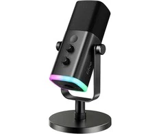 FIFINE AmpliGame AM8 laidinis mikrofonas su RGB apšvietimu USB/XLR