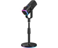 FIFINE AmpliGame AM8 PROS laidinis mikrofonas su stovu ir RGB apšvietimu USB/XLR