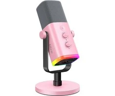 FIFINE AmpliGame AM8P laidinis mikrofonas su RGB apšvietimu USB/XLR