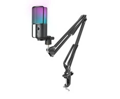 FIFINE T669 PRO2 laidinis mikrofonas su RGB apšvietimu ir stovu | USB