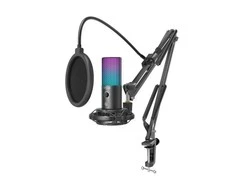 FIFINE T669 PRO3 laidinis mikrofonas su RGB apšvietimu ir stovu | USB